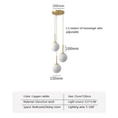 Modern gold led glass ball chandelier dining room pendant light
