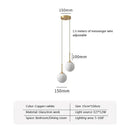 Modern gold led glass ball chandelier dining room pendant light
