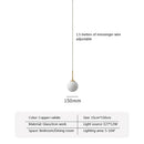 Modern gold led glass ball chandelier dining room pendant light