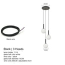 DecorBites™ LED Glass Ball Chandelier: Stylish Lighting for Home, Hotel, and Indoor Spaces