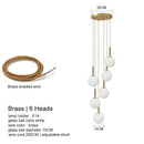 DecorBites™ LED Glass Ball Chandelier: Stylish Lighting for Home, Hotel, and Indoor Spaces