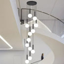 DecorBites™ LED Glass Ball Chandelier: Stylish Lighting for Home, Hotel, and Indoor Spaces