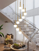 DecorBites™ LED Glass Ball Chandelier: Stylish Lighting for Home, Hotel, and Indoor Spaces
