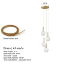 DecorBites™ LED Glass Ball Chandelier: Stylish Lighting for Home, Hotel, and Indoor Spaces