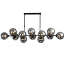 Modern black glass ball pendant light for dining room kitchen