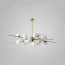 Modern gold led glass ball pendant light for dining room