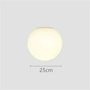 Minimalist matte white led glass ball wall sconce bedroom light