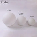 Minimalist matte white led glass ball wall sconce bedroom light