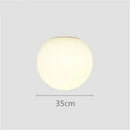 Minimalist matte white led glass ball wall sconce bedroom light