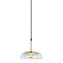 Modern gold smoked led glass bowl pendant light dining room