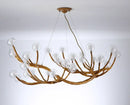 Bronze branch glass bubble chandelier dining room led glass light