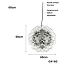 DecorBites™ LED Glass Bubble Chandelier: Grand Globe Designs in Gold, Chrome, and Black