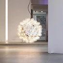 DecorBites™ LED Glass Bubble Chandelier: Grand Globe Designs in Gold, Chrome, and Black