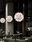 DecorBites™ LED Glass Bubble Chandelier: Grand Globe Designs in Gold, Chrome, and Black