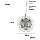 DecorBites™ LED Glass Bubble Chandelier: Grand Globe Designs in Gold, Chrome, and Black