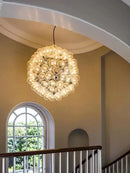 DecorBites™ LED Glass Bubble Chandelier: Grand Globe Designs in Gold, Chrome, and Black