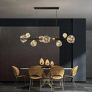 Modern gold & black led glass bulb pendant light dining room