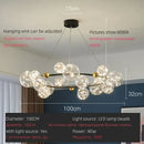 Modern gold & black led glass bulb pendant light dining room