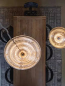 DecorBites™ LED Glass Chandelier for Dining Room - Round Ceiling Holder Suspension Light