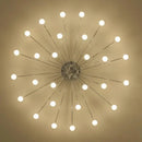 Modern chrome led glass chandelier living room starburst light