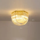 Modern gold led glass chandelier hanging lamps – dining room