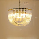 Modern gold led glass chandelier hanging lamps – dining room