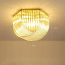 Modern gold led glass chandelier hanging lamps – dining room