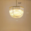 Modern gold led glass chandelier hanging lamps – dining room