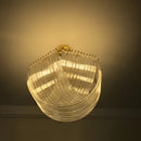 Modern gold led glass chandelier hanging lamps – dining room