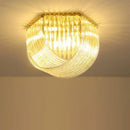 Modern gold led glass chandelier hanging lamps – dining room