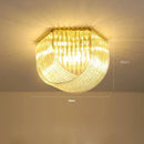 Modern gold led glass chandelier hanging lamps – dining room