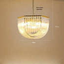 Modern gold led glass chandelier hanging lamps – dining room