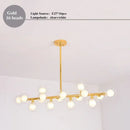 DecorBites™ LED Glass Chandelier Pendant Lamp for Living Room Dining Room Lighting