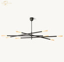 DecorBites™ LED Glass Chandelier with Etched Rods for Dining Room, Kitchen, Bedroom - Modern Pendant Lighting