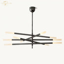 DecorBites™ LED Glass Chandelier with Etched Rods for Dining Room, Kitchen, Bedroom - Modern Pendant Lighting