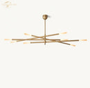 DecorBites™ LED Glass Chandelier with Etched Rods for Dining Room, Kitchen, Bedroom - Modern Pendant Lighting