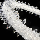 DecorBites™ LED Glass Crystal Chandelier White Lustre Pendant Light for Home Decor