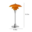 Chrome tiered frosted led glass desk lamp bedroom