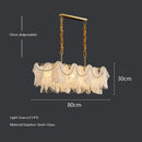Modern gold and white glass leaf led hanging lamp dining room