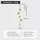 Modern brass and smoked led glass pendant chandelier dining room