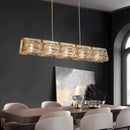 Modern gold led glass pendant light kitchen island chandelier