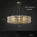 Modern gold led glass pendant light kitchen island chandelier