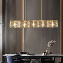 Modern gold led glass pendant light kitchen island chandelier