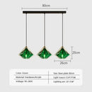 Modern gold geometric pendant light dining room led glass decorbites