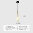 Modern gold geometric pendant light dining room led glass decorbites