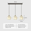 Modern gold geometric pendant light dining room led glass decorbites