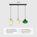 Modern gold geometric pendant light dining room led glass decorbites