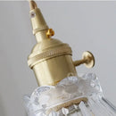Vintage brass faceted led glass pendant light – kitchen kitchen
