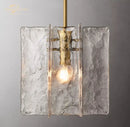 Modern brass led glass pendant light for dining room