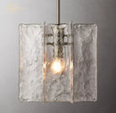 Modern brass led glass pendant light for dining room